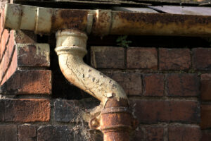 Old Cast Iron Drain Pipe in Need of Repair