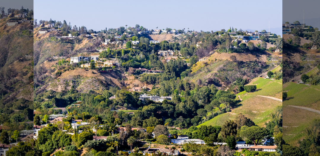 Panoramic view of Bel Air on a sunny day