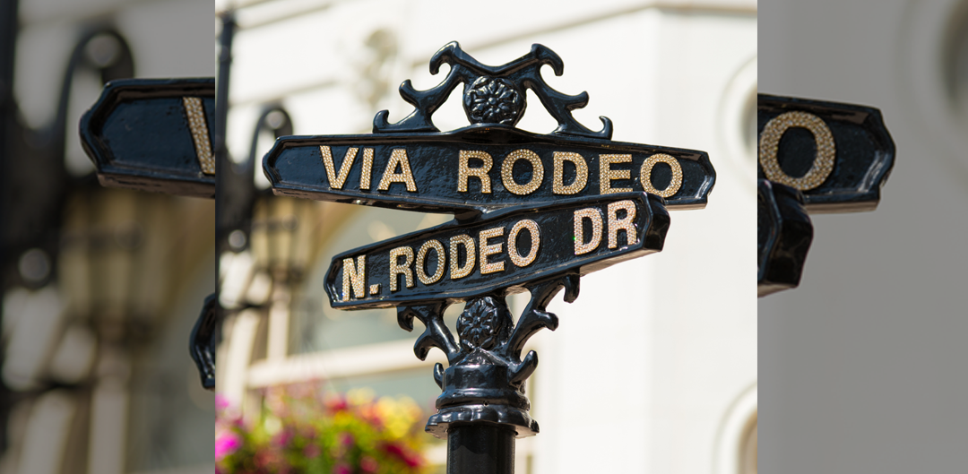 Street sign on Rodeo Drive in Beverly Hills, LA